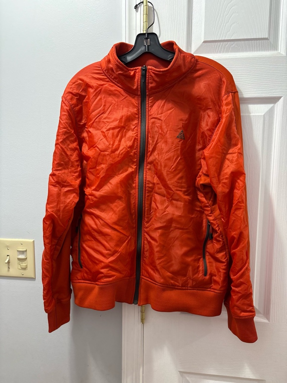 Nike ACG All Conditions Gear Orange Full Zip Jacket Weather Resistanf